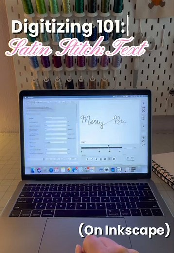 Digitizing Handwriting in Inkscape with Satin Stitch