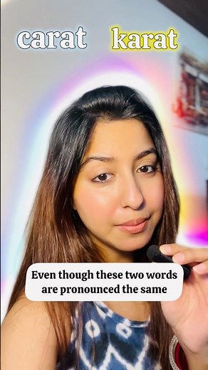 Karat vs Carat 🔥 | What’s the Real Difference? | English Vocabulary Explained in 60 Seconds #gold