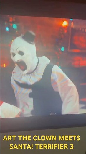 ART THE CLOWN MEETS SANTA! TERRIFIER 3 #viral #epic #terrifier3 #arttheclown #kill #horror #clown
