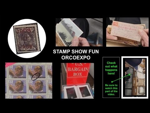 STAMP SHOW FUN. OrcoExpo Stampshow, Buena Park, CA. 1/10/2026. A close up look inside the show.