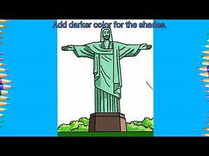 How to draw Jesus Christ drawing step by step | 7 wonder of world | #riodejenairo ‪@tamsartstudio‬