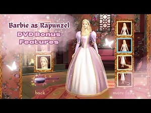 🖌️ Barbie as Rapunzel DVD Bonus Features [Art Gallery + Dress Up]