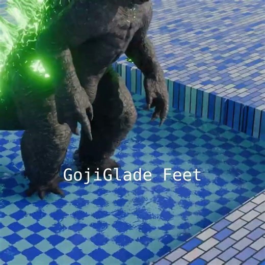 Godzilla feet are AWESOME!!!!! GojiGlade Feet #shorts #blender #godzilla #feet #blender3d #gojira