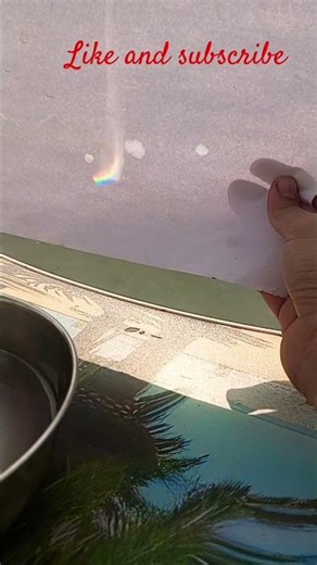 Dispersion of white light with water/science experiment 🧪