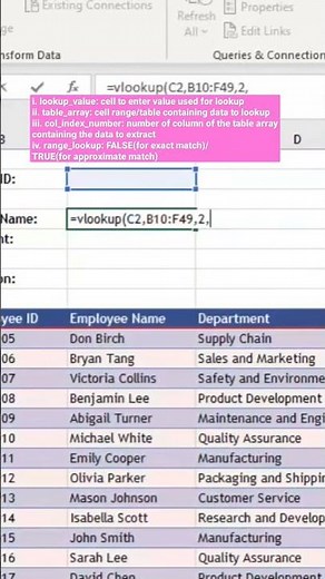 How to Create a VLOOKUP Drop-Down List | Useful EXCEL Tips