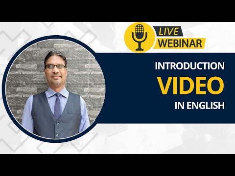 Webinar Introduction video in English