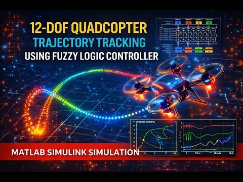 Fuzzy Logic Controller–Based 12-DOF Quadcopter Trajectory Tracking | MATLAB Simulink Simulation
