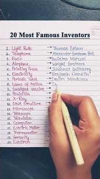 Twenty most Famous Inventors 📚🌎 #famous #inventor #knowledge #education #information #shorts #share