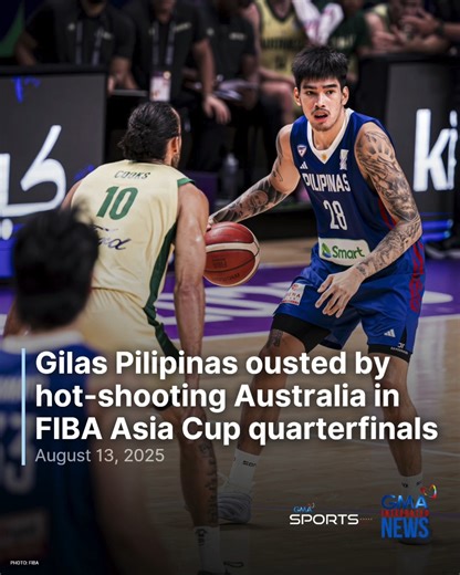 ON TO THE NEXT 🇵🇭 Gilas Pilipinas saw its 2025 FIBA Asia Cup campaign come to a halt after absorbing an 84-60 defeat to an Australia side that torched the Philippines early on and never looked back in their quarterfinals duel on Wednesday in Jeddah, Saudi Arabia. Kevin Quiambao took the scoring cudgels once more for the Filipinos with 17 points, including five three-pointers, but his effort was not enough as they bowed out of contention. The rising Gilas star also grabbed four rebounds in 25 m