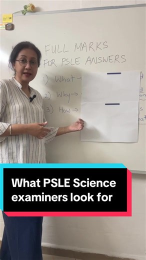 How PSLE Examiners Decide Who Gets Full Marks | PSLE Science Open-Ended Tips Many PSLE students lose Science marks not because they don’t understand the topic, but because they don’t know how to write answers the way PSLE examiners expect. In this video, Tutor Gina, a PSLE Science educator for the past 20 years #psle #in Singapore, explains how PSLE open-ended questions are marked and shows you the simple 3-part formula examiners look for: • What happened • Why it happened • How it links to Scie