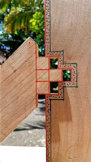 Master clean angle cuts using this stepped marking pattern. #Wood #Woodworking #WoodworkingSkills