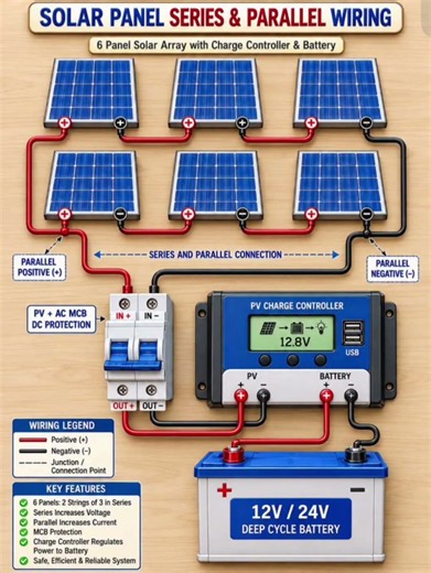 Complete Guide to Solar Panel Series and Parallel Wiring#SolarPower * #SolarWiring * #OffGridSolar