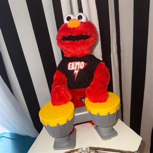 Playskool Sesame Street Let's Rock Elmo Interactive Musical Set W Drums 2011 La - Etsy