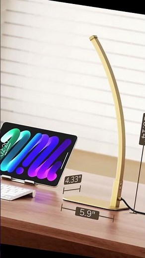 ✨Modern Glow, Effortless Style – EDISHINE Curved LED Table Lamp✨