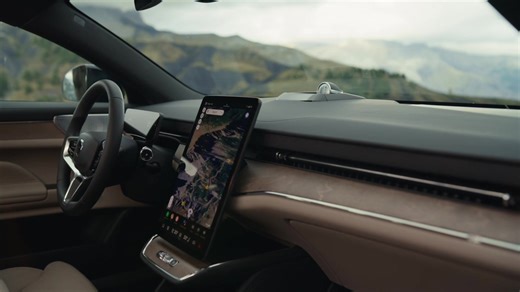 The new Volvo ES90 interior design in mulberry red