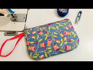 DIY - Step by Step Basic Toiletry Bag / How to sew a zipper