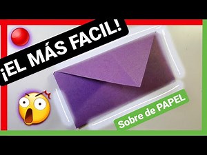 ✅Como Hacer Un SOBRE de papel FACIL Y RAPIDO para una carta [PASO A PASO]