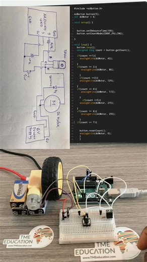 DC Gear Motor Control Circuit using Arduino #arduino #electronics #engineering | Upload Ideas with Itamar