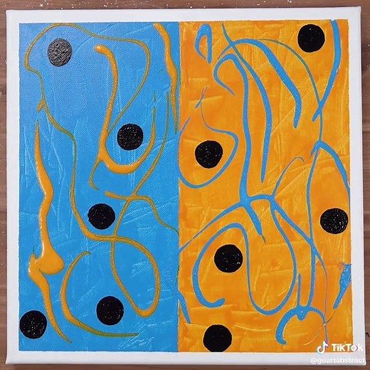 Blue Yellow Abstract Painting Techniques and Tips