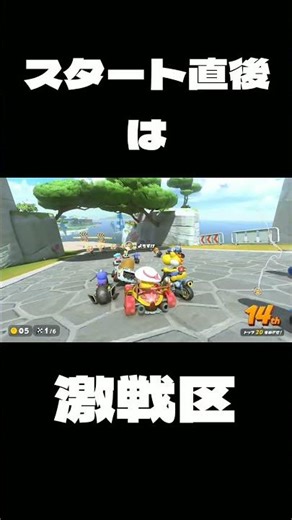 [マリオカートワールド] スタート直後は激戦区 [Mario Kart World] #short #shorts #マリオカートワールド #マリカワールド #mariokartworld