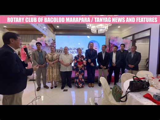 Dr. Melvin Ibañez, the Past President of the Rotary Club of Bacolod-Marapara, led the induction of new members. He emphasized the importance of putting Rotary’s 4-Way Test into action, which serves as a guide based on the organization's core values and principles. The new members were accompanied by their Rotarian sponsors, including President April Mendoza-Kitagawa. | Tanyag News and Features