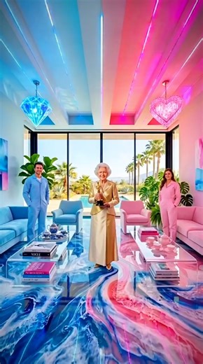 Pink Heart ❤️ vs Blue Diamond 💎: Who Will Win the Most Satisfying Floor? #satisfying #shorts #epoxy