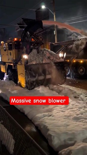 Massive Snow blower Clearing | Heavy Machines in Action #shorts #snow #snowblower