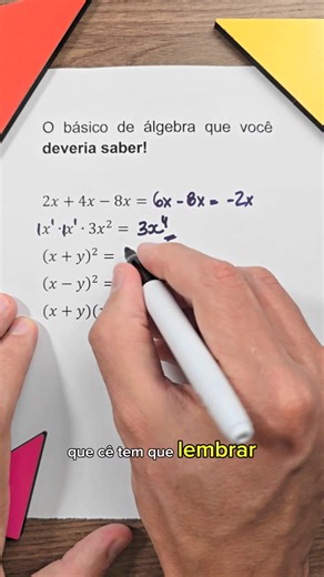 O básico de álgebra #matemática #álgebra | Profdombrauskas