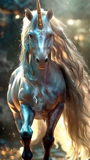 Majestic Unicorn With Glowing Horn