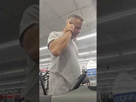 J Moon is live walking on a treadmill and rowing.