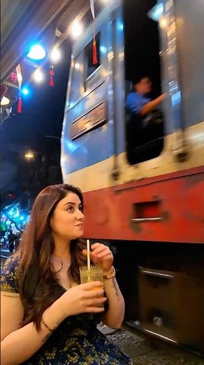 Hanoi Train Street is CRAZY 😳🚂 | Closest Train Experience in Vietnam 🇻🇳