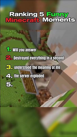 Ranking the 5 Funniest Minecraft Moments Ever 😂
