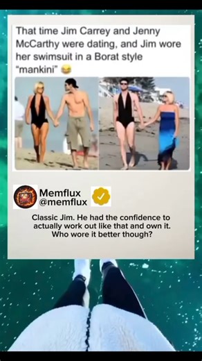 Jim Carrey wore her swimsuit at the beach