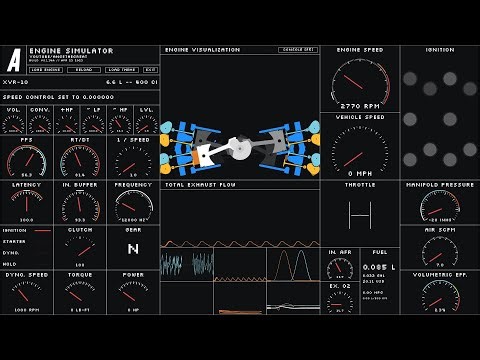 4 to 16 Cylinder Opposed VR Engines - Engine Simulator