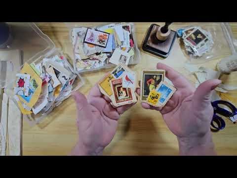 I really need to use up some old postage stamps, so lets try this!