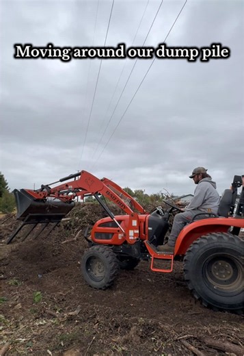 The goal is to get rid of the dump pile this year.. #tractor #landscape #dump #dumppile