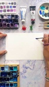 And to continue with easy-to-paint paintings, here are these little turtles you can paint in 5 minutes! How about we make a seascape postcard for the end of summer featuring all the watercolor sea creatures we’ve painted? 🐟🦀🐳🐢 #sealife #watercoloranimals #artlove #aquarelle #chicagoartist #underthesea #easyart #arttutorial #artprocess | Safari of Ideas