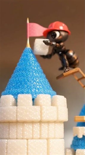 Tiny Ants Build a Sugar Castle #pixarstyle #sugarcastle #reddit