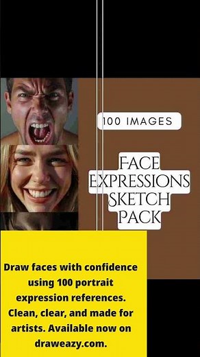 Draw Better Portrait Expressions | 100 Images For Drawing Reference #drawing #shortsvideo