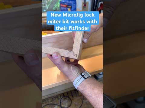 New MicroJig lock miter joint router bit has easy setup #woodworking #tools #woodshop