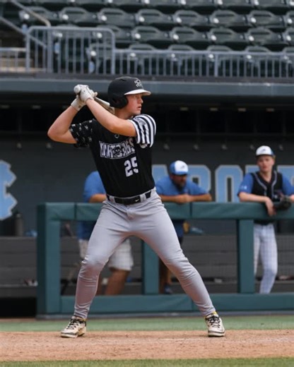 2027 standout Holt Gaston (OF/RHP) puts a charge in to this missile to the left-center gap for a stand-up double. Gaston is a superb athlete with a bag full of tools. | Dirtbags Baseball