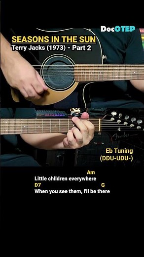 Seasons in the Sun - Terry Jacks (1973) Easy Guitar Chords Tutorial with Lyrics Part 2 SHORTS REELS