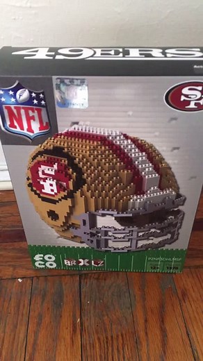 part one of building a 49ers Lego helmet!￼ #legoshi