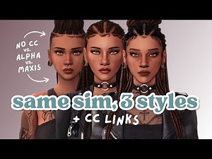 no cc vs. alpha vs. maxis-match challenge + cc links // the sims 4