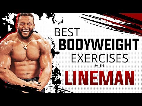 Top 4 Bodyweight Exercises For Football LINEMAN | AT HOME WORKOUT