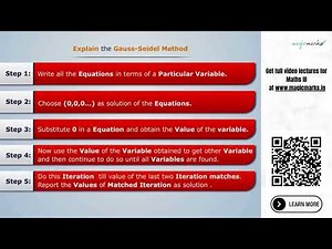 What is the Gauss-Seidel Method? Easy Explanation for Maths III | Magic Marks