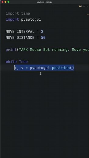So I Made An AFK Mouse Bot Using Python #coding #python