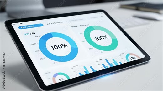 Displaying Key Performance Indicators With Circular Charts on Tablet