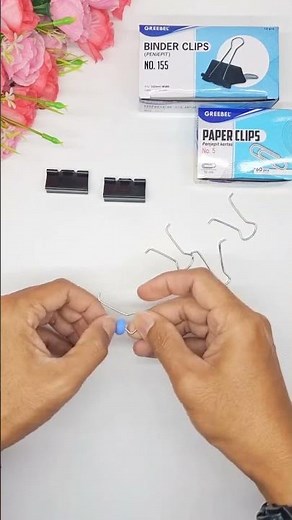 Selain untuk menjepit kertas, binder clip juga bisa di kreasikan seperti ini looh sobat Greebel 😜❤️