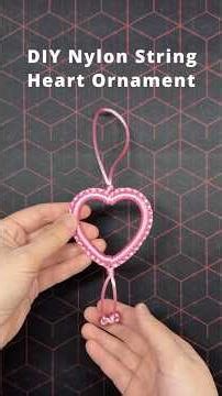 DIY Heart Charm 💖 | Easy Nylon String Craft #easycrafts #diycraft #shorts #heartcraft
